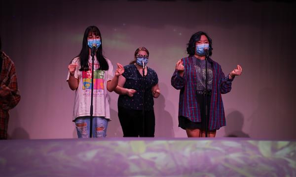 students sing a capella